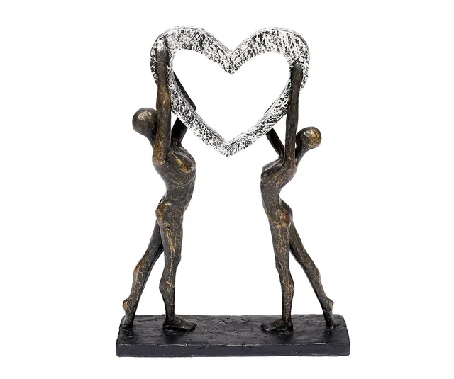brillibrum-skulptur-herz-liebespaar-bronze-abstrakte-dekofigur-polystone-36-x-27 image 1