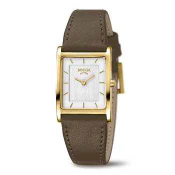 boccia-3294-03-damen-titan-uhr-eckig-wei-gold-mit-lederarmband image 1