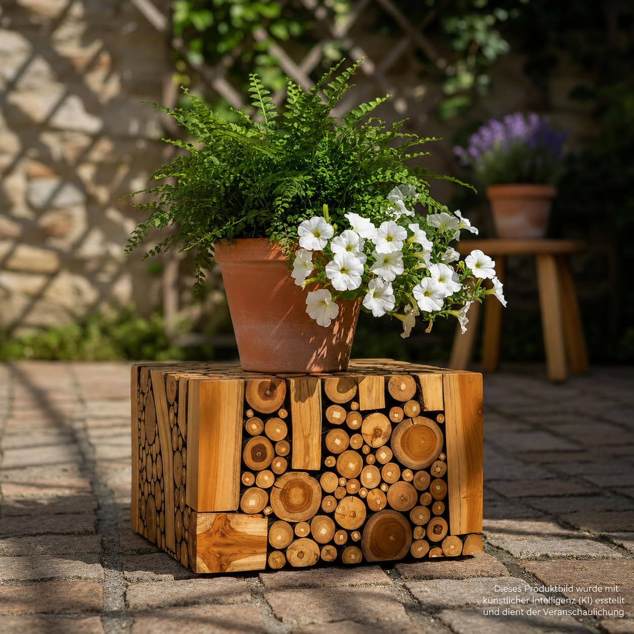 brillibrum-teakholzhocker-25x30x30-cm-massiver-sitz-beistelltisch-teak-wood-stoo image 6