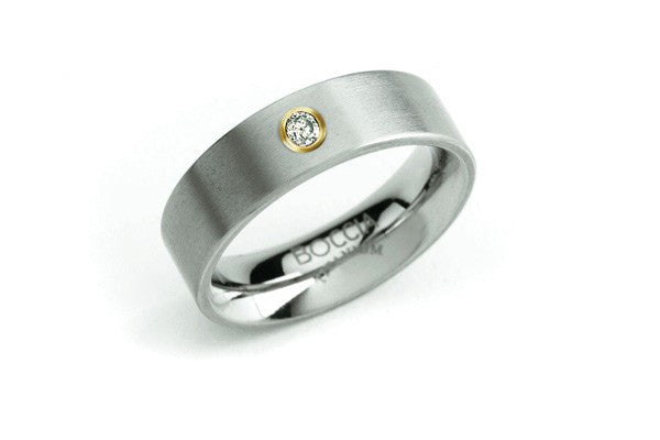 boccia-0101-24-titanium-ring-mit-diamant-0-05ct-und-14kt-goldfassung-6mm image 2