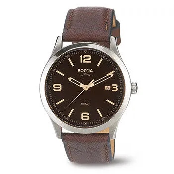 boccia-3583-01-titanium-herren-armbanduhr-braun-42-mm image 1