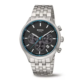 boccia-3750-04-titanium-herren-chronograph-grau-teal-41-mm-titanband image 1