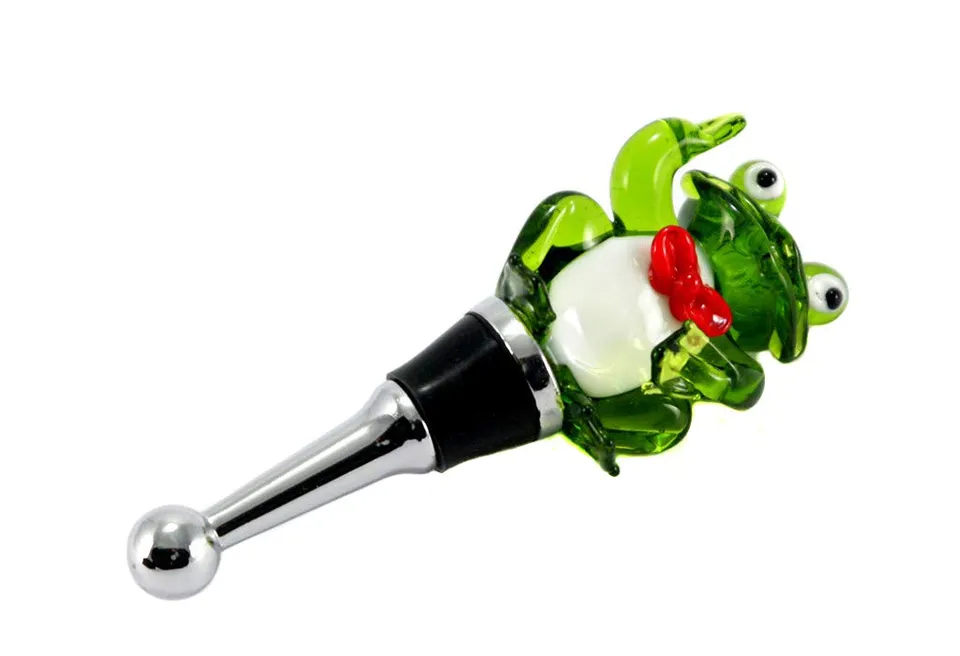 brillibrum-flaschenverschluss-frosch-murano-glas-glaskorken-12-5-cm image 1
