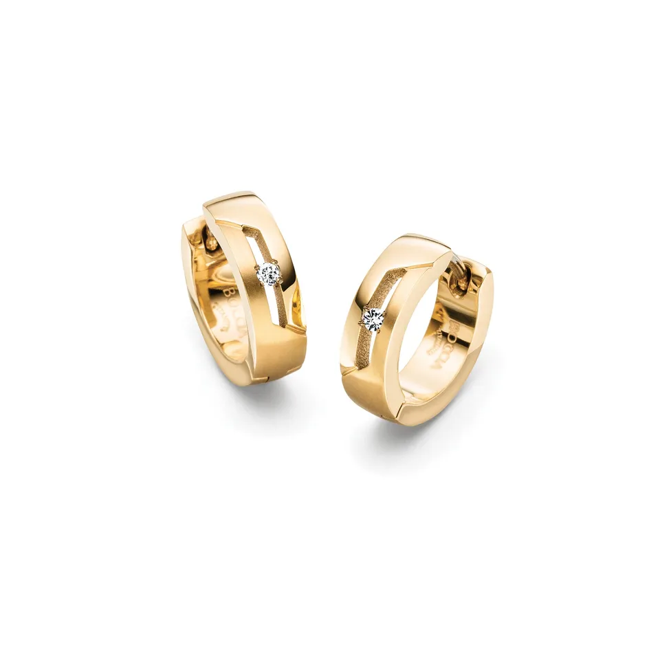 boccia-05045-05-titanium-huggie-creolen-gold-mit-diamanten-0-04ct image 1
