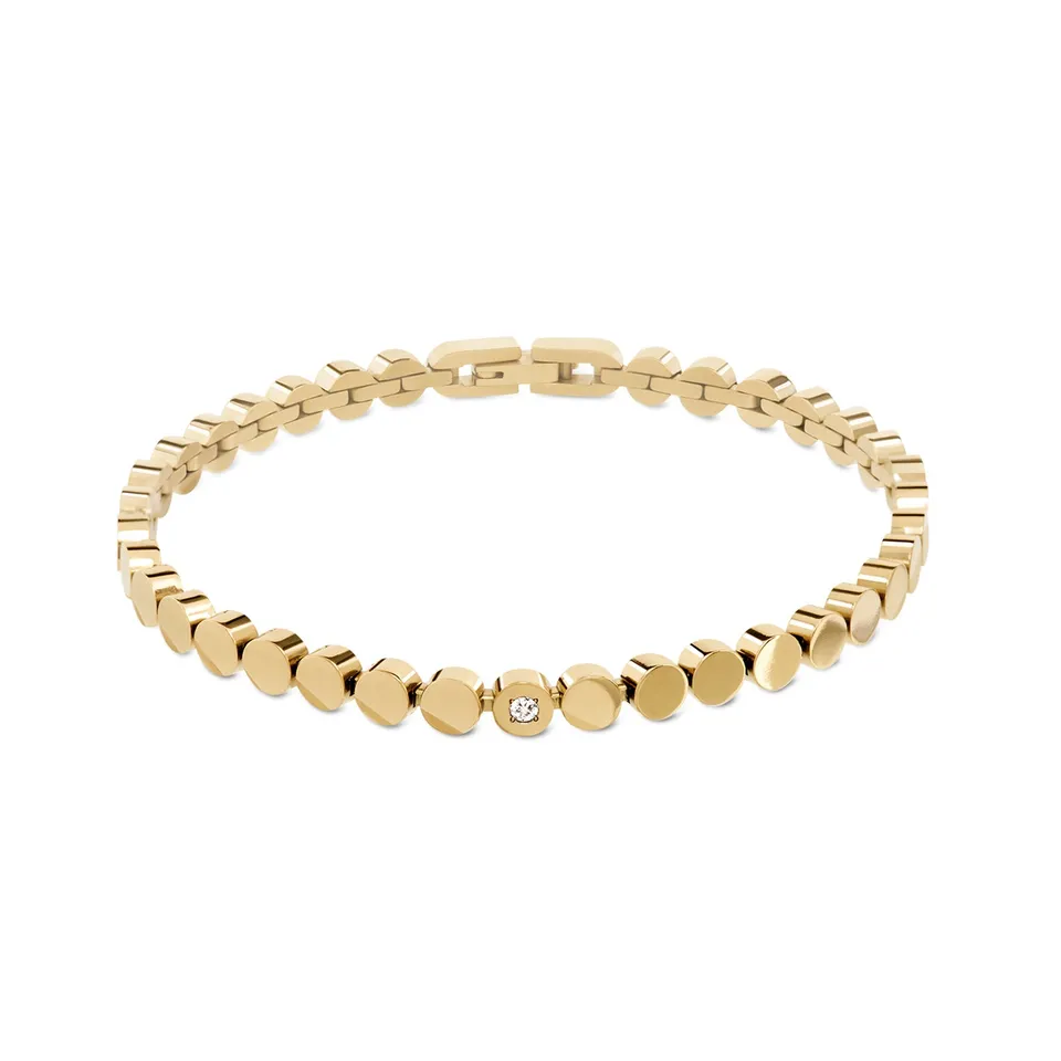 boccia-03057-04-titan-armband-gold-kreisglieder-diamant-0-03-ct image 1