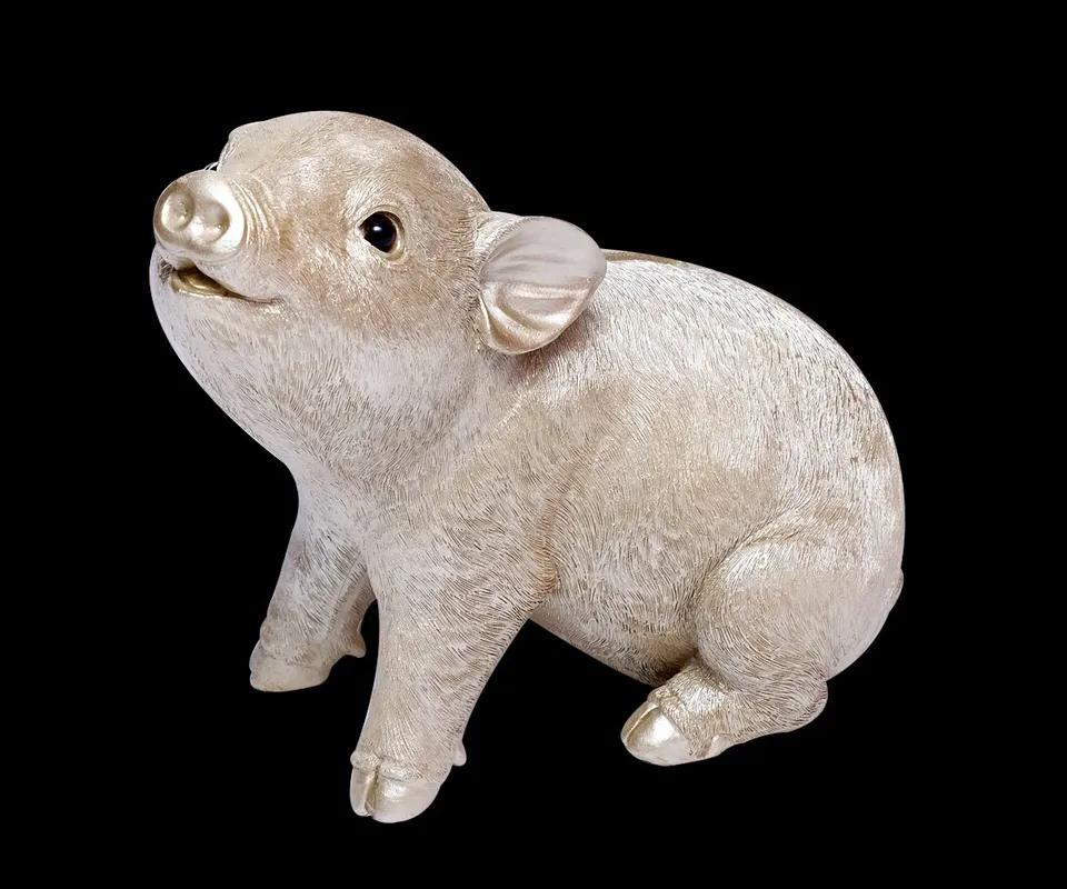 brillibrum-sparschwein-spardose-gro-polyresin-champagner-18-5-cm image 1