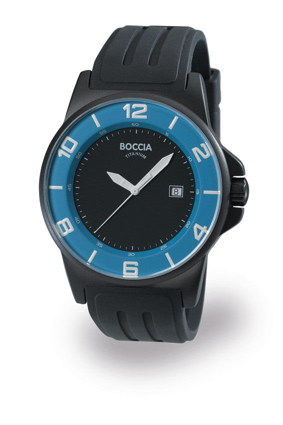 boccia-id-3535-13-herren-titan-uhr-45-mm-schwarz-blau-kautschuk image 2
