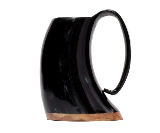 brillibrum-design-trinkhorn-becher-kuhhorn-poliert-mit-griff-300-ml image 1