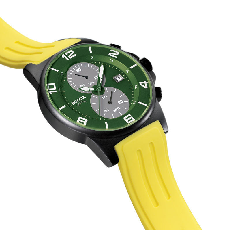 boccia-id-3777-26-herren-titan-chronograph-gr-n-45mm image 3