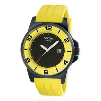 boccia-id-3535-35-titanium-herrenuhr-schwarz-gelb-kautschuk-45-mm image 1
