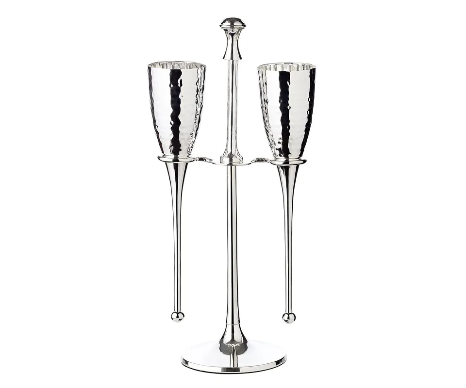 brillibrum-design-2er-set-sektkelche-versilbert-geh-mmert-mit-st-nder-metall-sek image 1