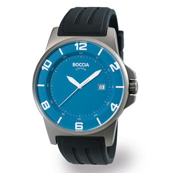 boccia-id-3535-25-titan-herrenuhr-jeansblau-45-mm-kautschuk image 1
