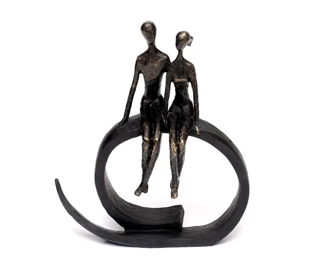 brillibrum-skulptur-liebespaar-bronze-polyresin-35-cm image 1
