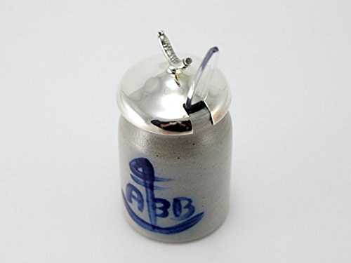 brillibrum-senftopf-steingut-mit-925er-sterlingsilber-deckel-11x5-4-cm image 8