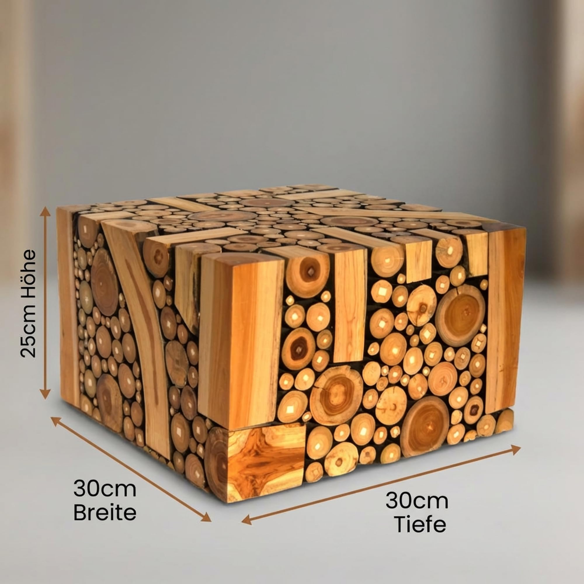 brillibrum-teakholzhocker-25x30x30-cm-massiver-sitz-beistelltisch-teak-wood-stoo image 3