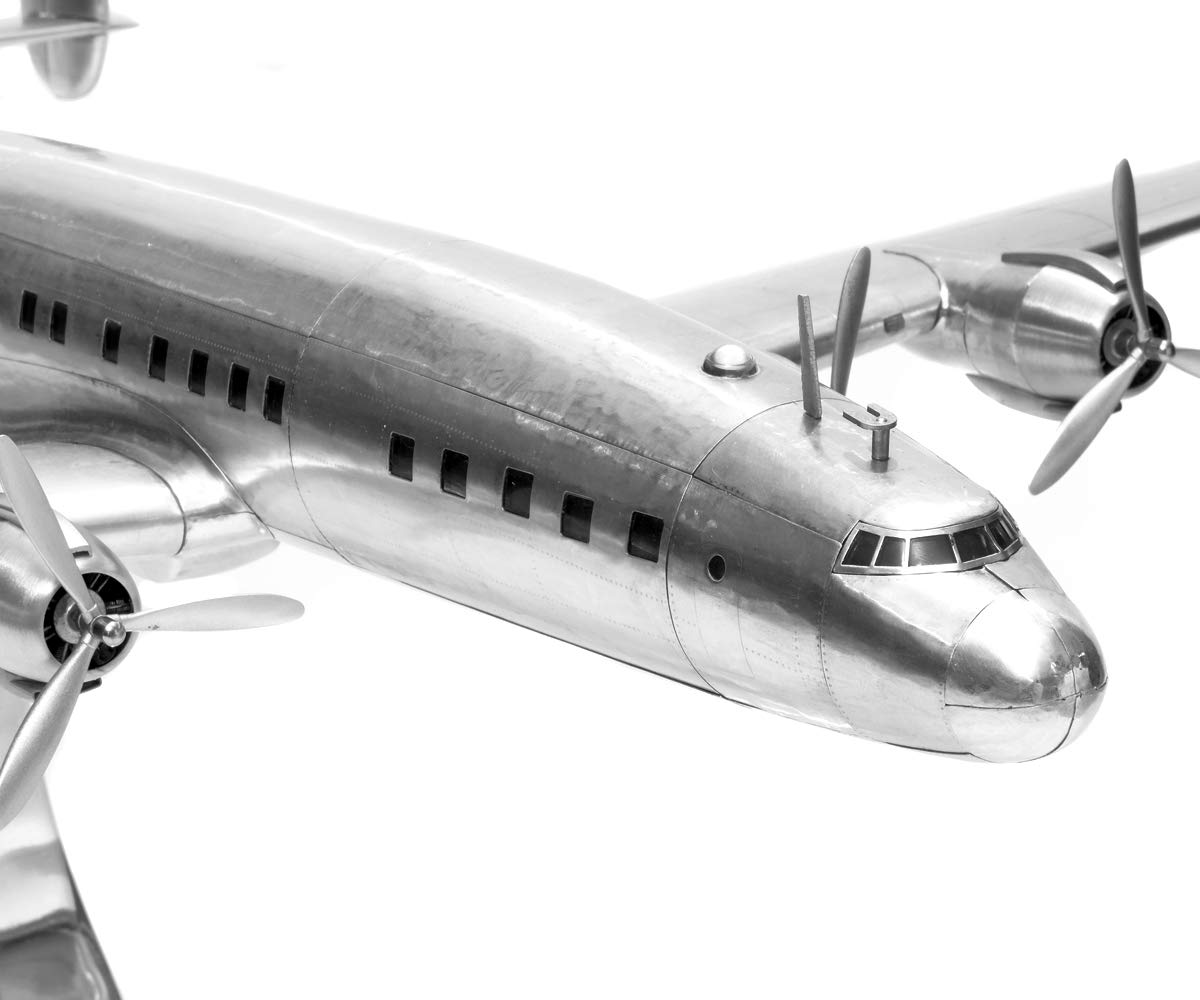 brillibrum-lockheed-super-constellation-flugzeugmodell-holz-metall-mit-standfu image 3