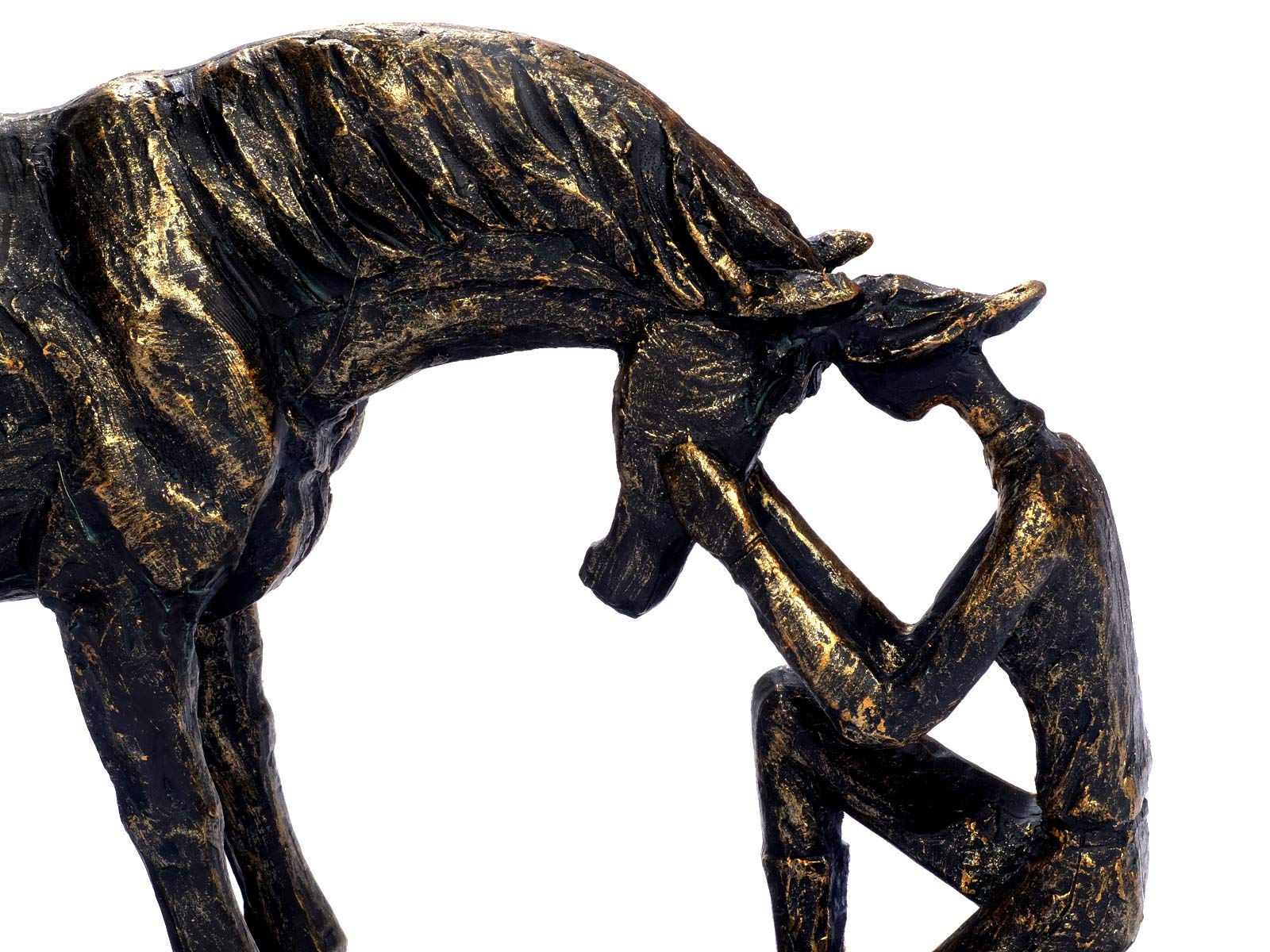 brillibrum-pferde-skulptur-bronzefarben-aus-polyresin-pferd-m-dchen-32-cm image 3