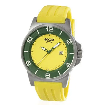 boccia-id-3535-30-herren-titan-uhr-gelb-gr-n-kautschuk-45-mm image 1