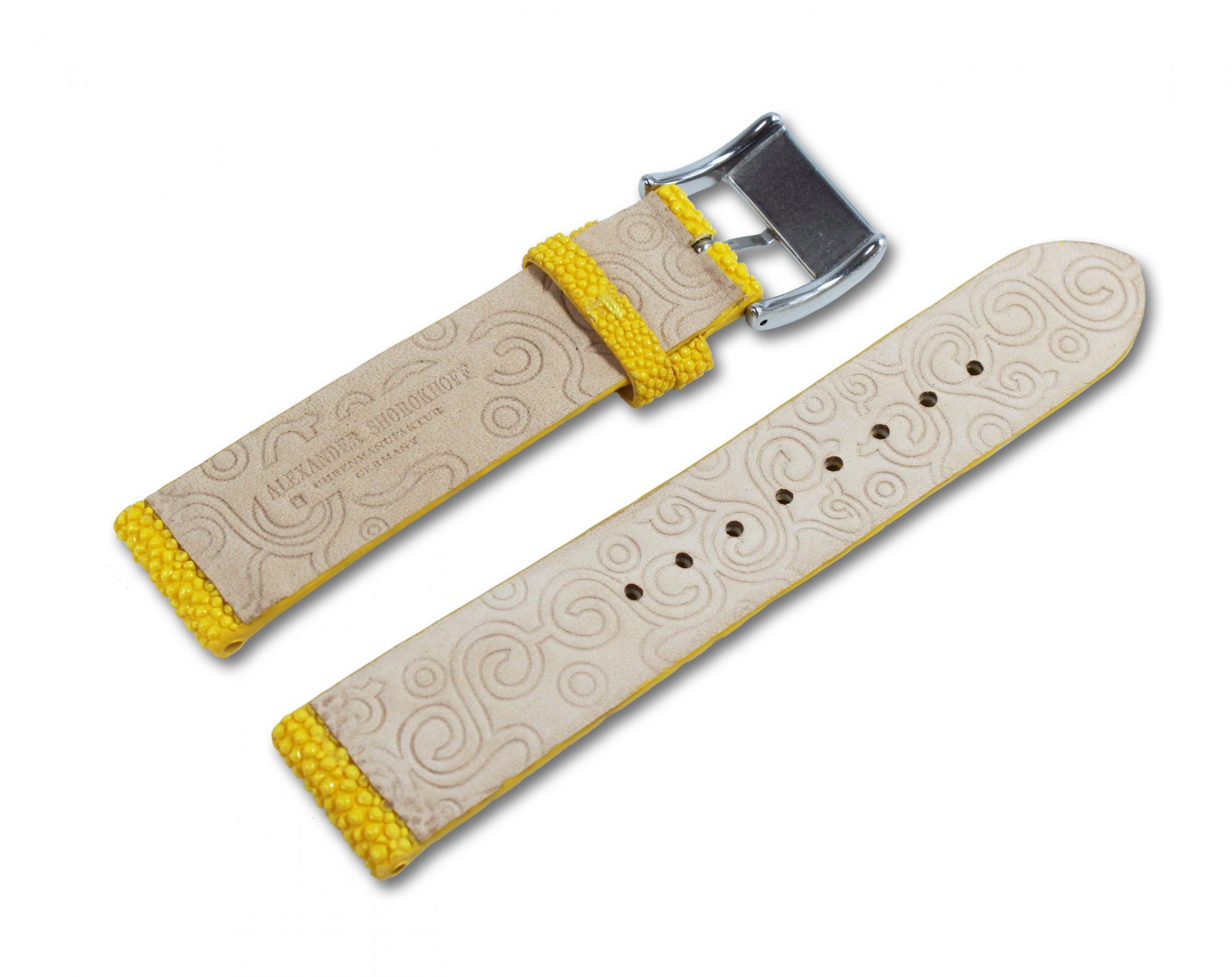 alexander-shorokhoff-perlrochenband-gelb-uhrenarmband image 2