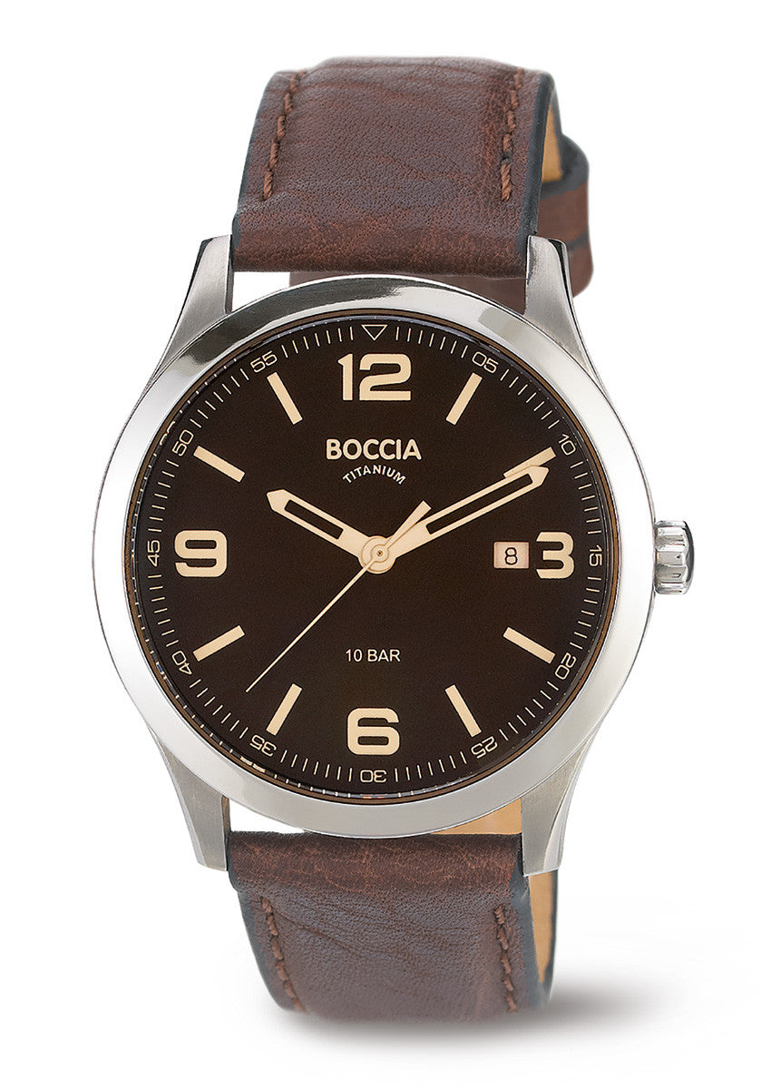 boccia-3583-01-titanium-herren-armbanduhr-braun-42-mm image 2