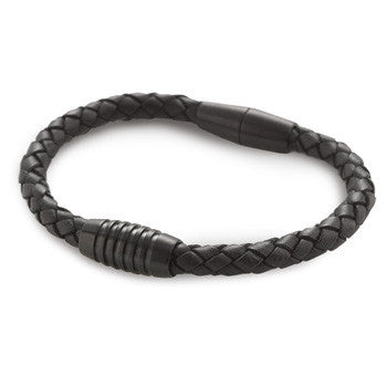 boccia-0347-07-titanium-lederarmband-geflochten-schwarz-6-7mm image 1