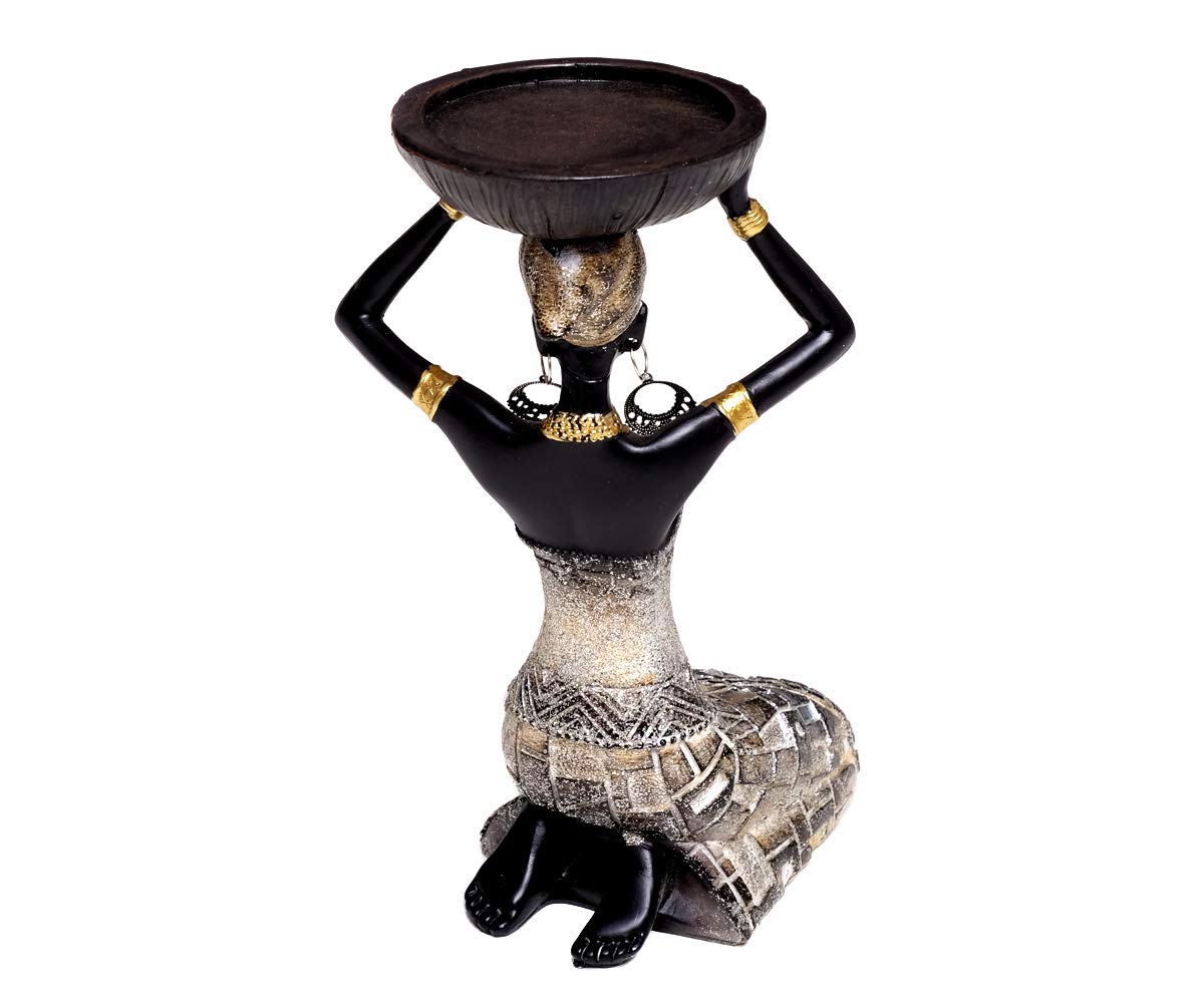 brillibrum-design-dekofigur-afrikanerin-mit-schale-teelichthalter-kniend-21-2-cm image 3