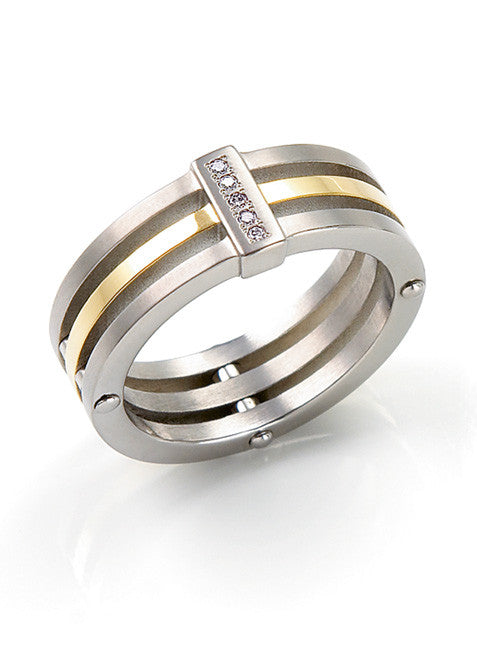 boccia-0126-02-titan-ring-7mm-diamanten-0-025ct-gold image 2