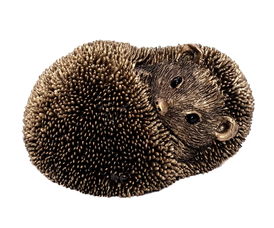 brillibrum-igel-deko-figur-aus-kunstharz-bronze-eingerollt-11-x-8-5-x-6-5-cm image 1