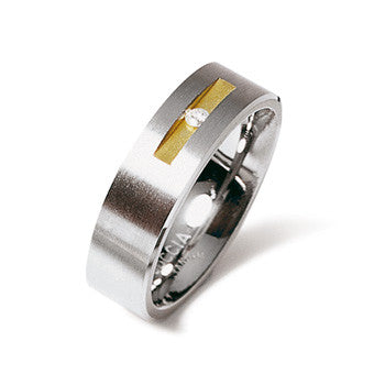 boccia-0101-08-titanium-ring-6-mm-goldrinne-diamant-0-03-ct image 1