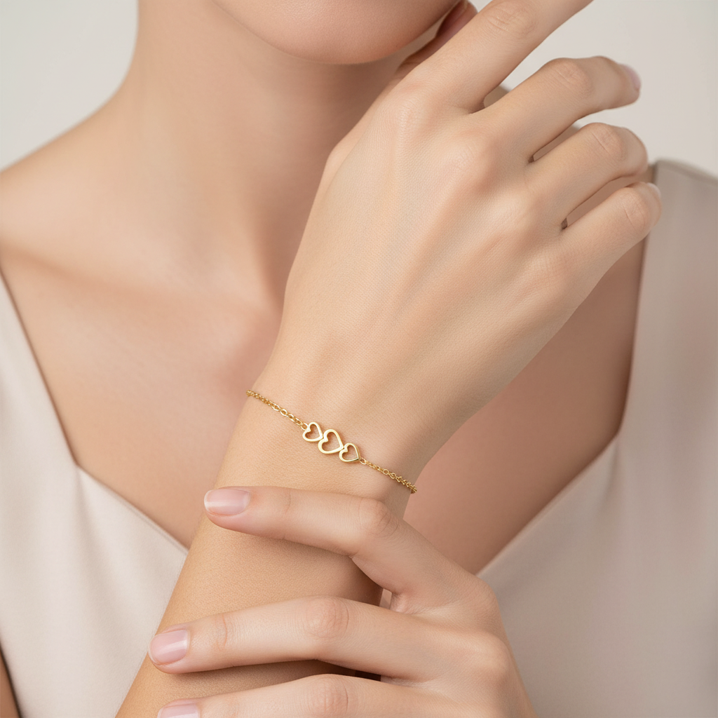 boccia-03077-02-titanium-herz-armband-goldplattiert image 2
