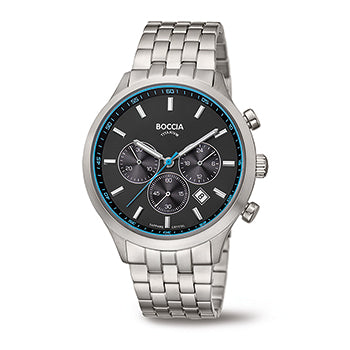 boccia-3750-04-titanium-herren-chronograph-grau-teal-41-mm-titanband image 1