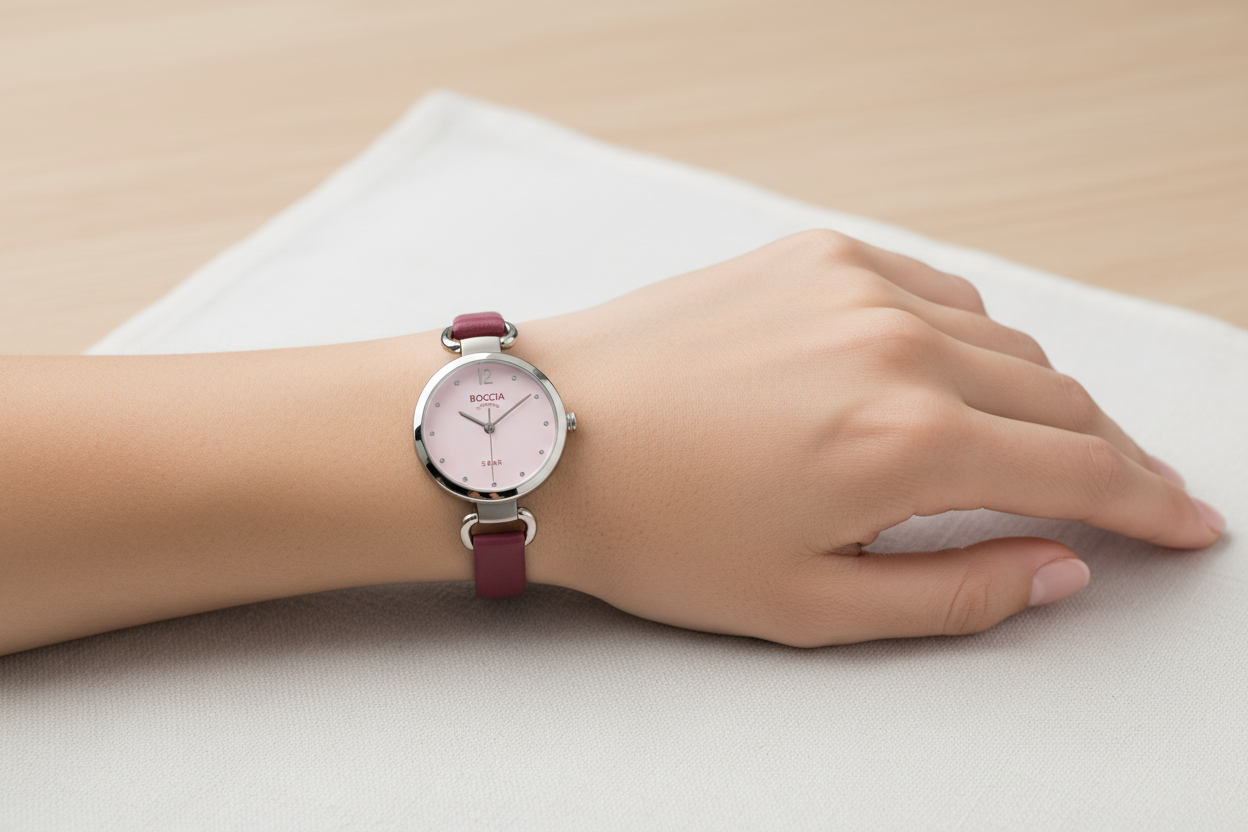 boccia-3232-02-damen-titan-uhr-rosa-leder-31-mm image 2