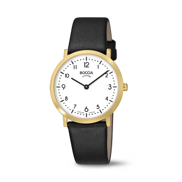 boccia-3335-02-titanium-unisex-uhr-wei-mattgold-34-mm image 1