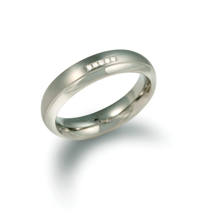 boccia-0130-09-titan-ring-matt-mit-5-diamanten-0-025-ct-5-mm image 2