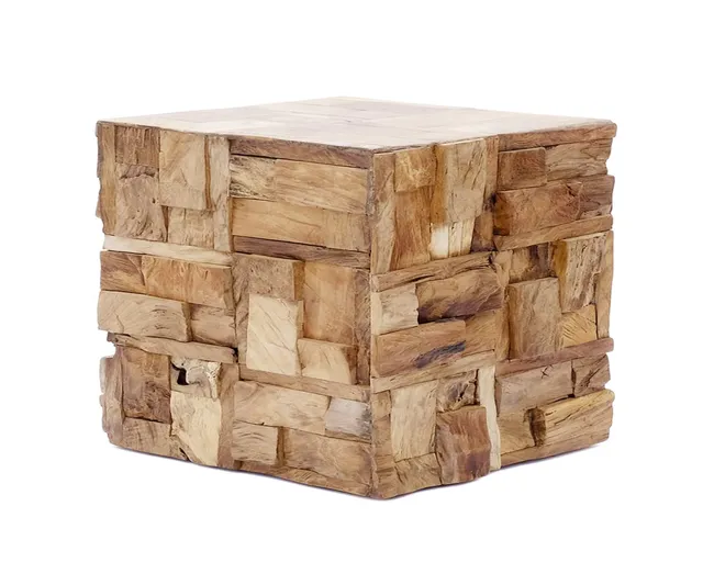 brillibrum-teakholz-beistelltisch-mosaik-quadratisch-treibholzhocker-handmade-40 image 1