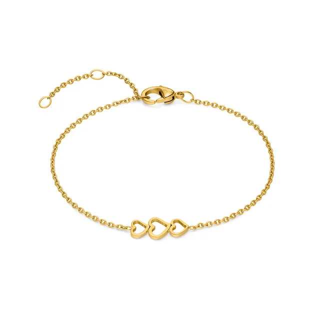 boccia-03077-02-titanium-herz-armband-goldplattiert image 1