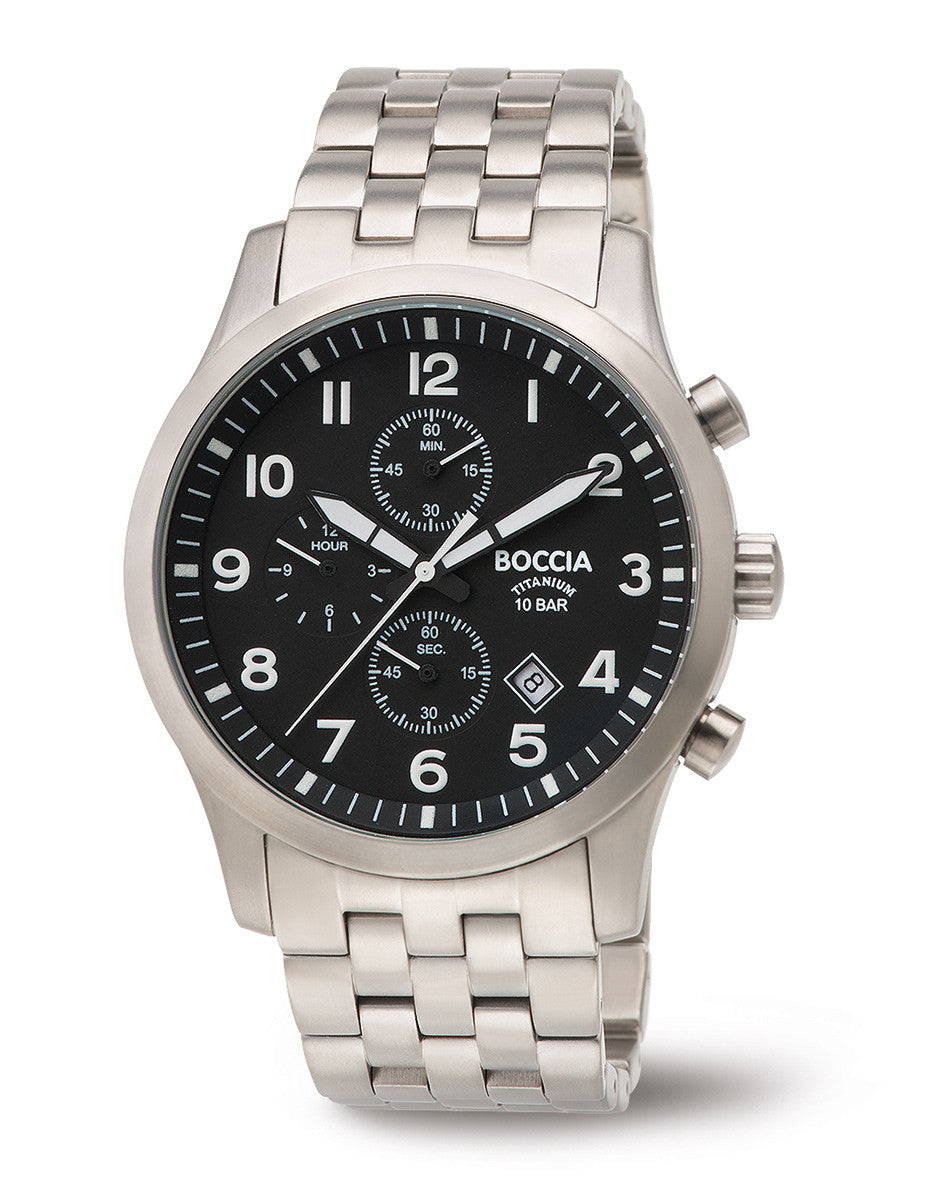 boccia-3755-02-herren-titan-chronograph-schwarz image 2