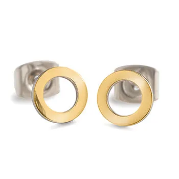 boccia-05023-02-damen-titan-ohrstecker-kreis-gold-7mm image 1