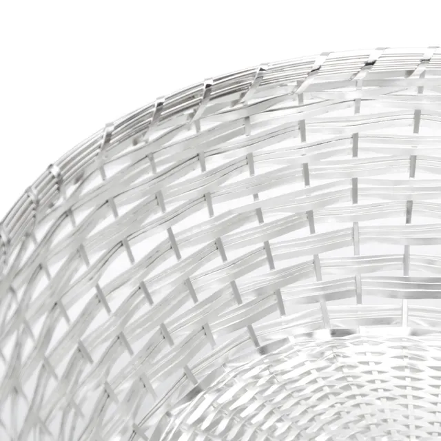 brillibrum-brotkorb-geflochten-25-cm-versilbert-servierkorb-rund-gro image 1