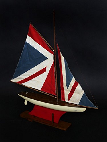 brillibrum-modellschiff-segelboot-holz-yacht-union-jack-vintage-look-klein-60-cm image 6