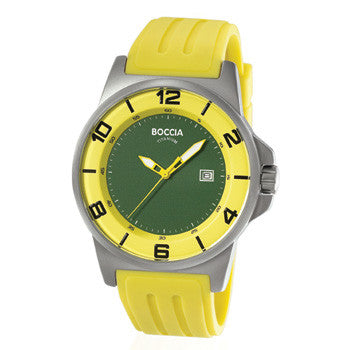 boccia-3535-29-id-titan-herrenuhr-gr-n-gelb-kautschuk-45-mm image 1