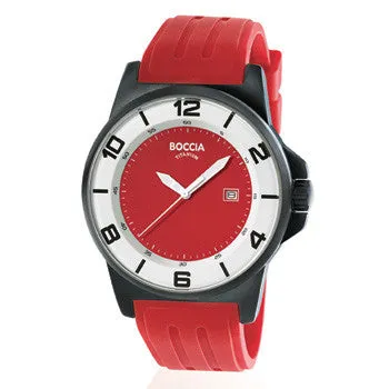 boccia-id-3535-57-herren-titanuhr-rot-45-mm-mit-kautschukband image 1