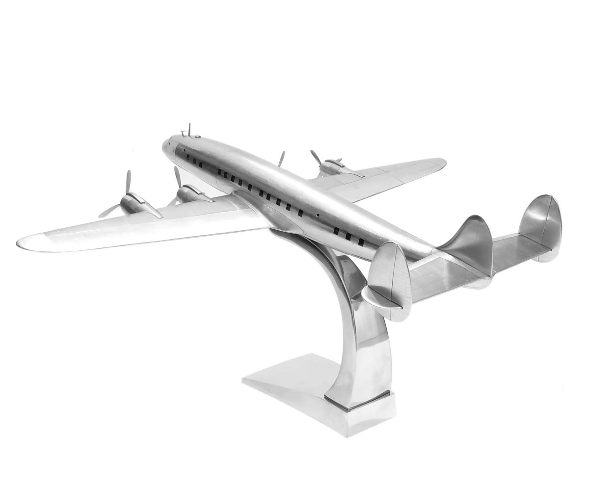 brillibrum-lockheed-super-constellation-flugzeugmodell-holz-metall-mit-standfu image 5