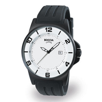 boccia-id-3535-06-titan-herrenuhr-wei-schwarz-45-mm-kautschuk image 1