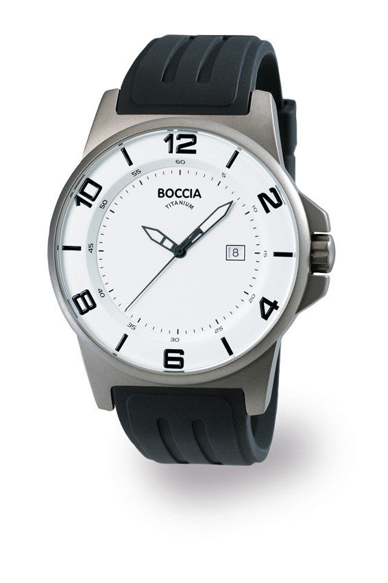 boccia-id-3535-23-herren-titanuhr-wei-schwarz-45-mm image 2