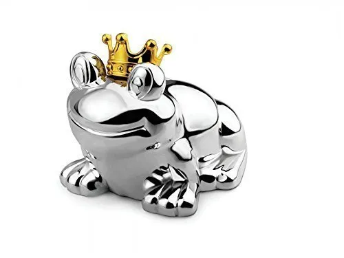 brillibrum-spardose-froschk-nig-frosch-mit-krone-versilbert image 1