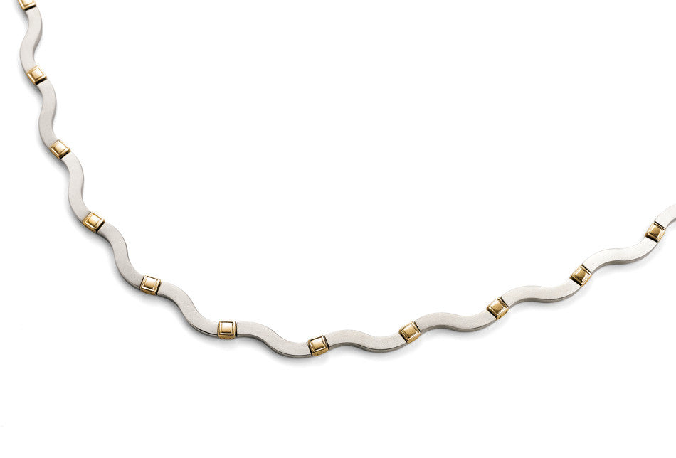 boccia-0863-02-titanium-halskette-47-cm-teilpoliert-mit-gold-gliedern image 2