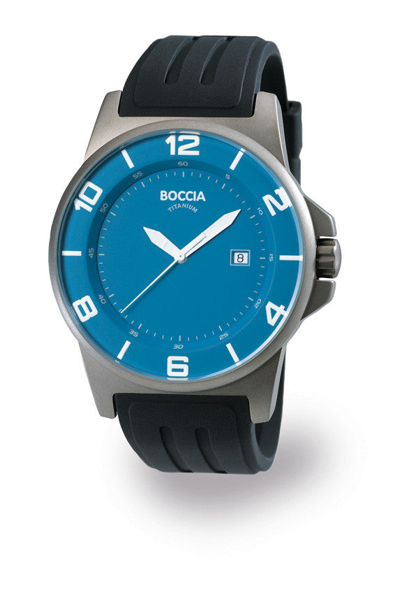 boccia-id-3535-25-titan-herrenuhr-jeansblau-45-mm-kautschuk image 2