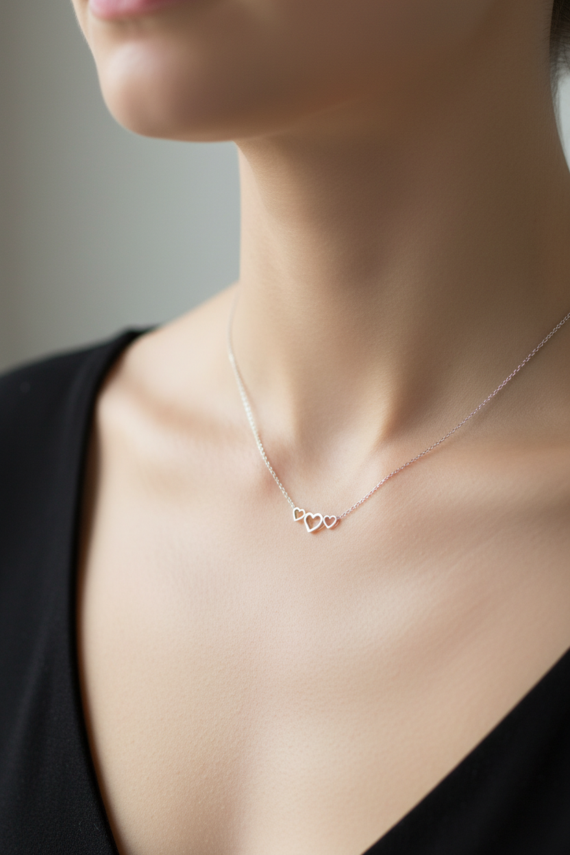 boccia-08107-01-titanium-herz-collier-dreifach image 2