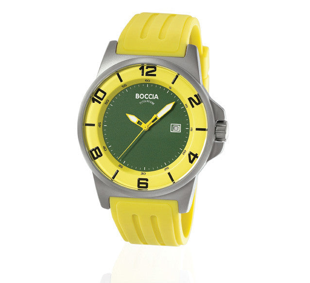 boccia-3535-29-id-titan-herrenuhr-gr-n-gelb-kautschuk-45-mm image 2